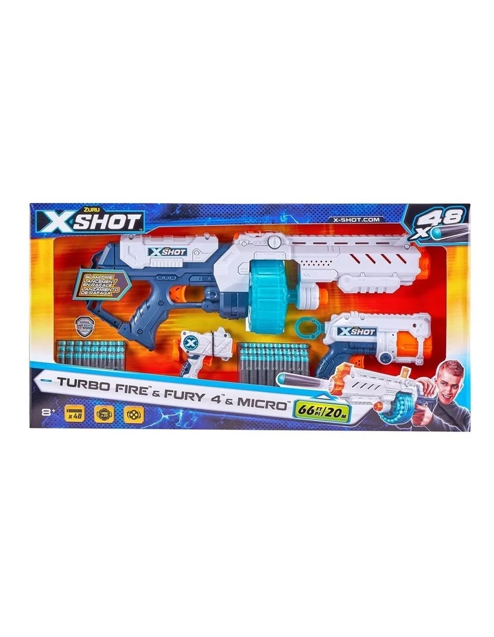 New ๐ X-Shot Turbo Fire & Fury 4 & Micro Combo Pack โ