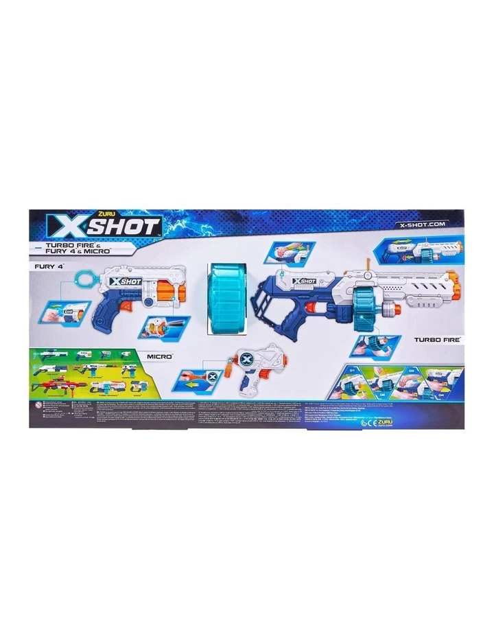 New ๐ X-Shot Turbo Fire & Fury 4 & Micro Combo Pack โ - Image 6