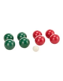 Flash Sale 🥰 Jenjo Deluxe 8 Resin Bowls Bocce Game Set Red & Green 😉