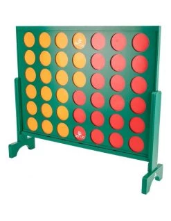 Promo 🌟 Jenjo Wooden Indoor Outdoor Giant Connect Four In A Row Game Set 120x109cm Green 🔔