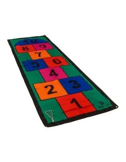 Hot Sale 👍 Jenjo Colourful 3m Length Hopscotch Mat w/ Pegs 💯
