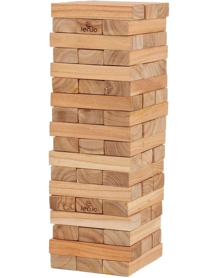 Promo โ Jenjo 54 Piece Giant Outdoor Wooden Block Game 63cm โค๏ธ