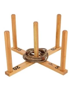 Top 10 🌟 Jenjo Mega Quoits Wooden Rope Ring Toss Outdoor Game Set 100cm Wide Including 4 Rings 🥰
