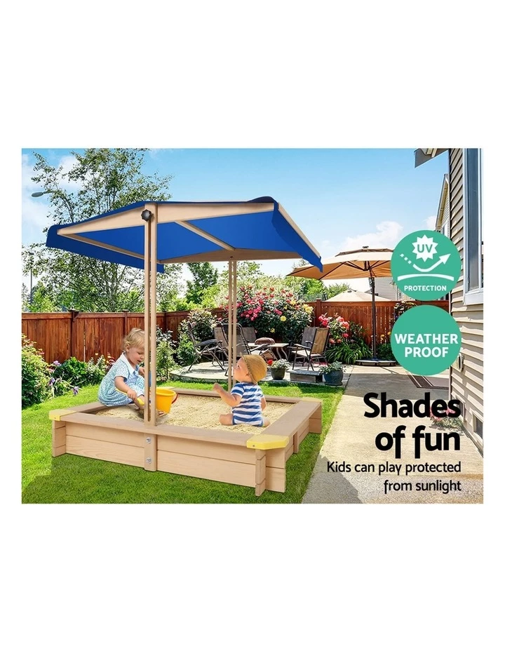 Deals π Keezi Wooden Outdoor Sand Box Set - Natural Wood 𧨠- Image 4