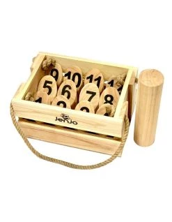 Hot Sale β¨ Jenjo Molkky Scatter Smite & Scattles Hardwood Throwing Game π