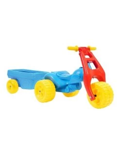Best reviews of 💯 Avoca ATV Push Kick Trike w/ Trailer Junior/Toddler 1-3y Ride-On Toy Blue/Red ⭐