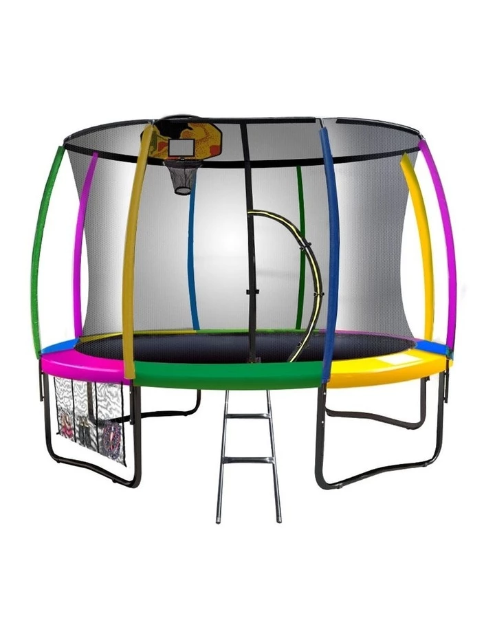 Best deal ๐ 8ft Kahuna Trampoline Safety Net Spring Pad Cover Mat Ladder Free ๐ Basketball Set ๐