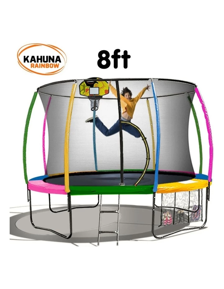 Best deal ๐ 8ft Kahuna Trampoline Safety Net Spring Pad Cover Mat Ladder Free ๐ Basketball Set ๐ - Image 2