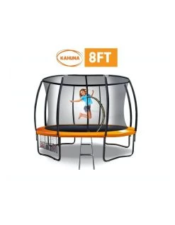 Wholesale π Kahuna 8ft Trampoline Spring Outdoor Free Mat Pad Net Ladder - Orange π