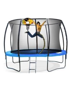 Cheapest 💯 Kahuna 10ft Trampoline Free Safety Net Spring Pad Cover Mat Ladder Bonus 🏀 Basketball Set 🔔