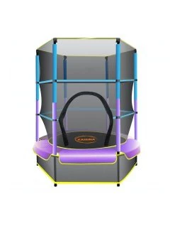 Brand new 😍 Kahuna 4.5ft Trampoline Round Free Safety Net Spring Pad Cover Mat Outdoor Blue Purple ❤️