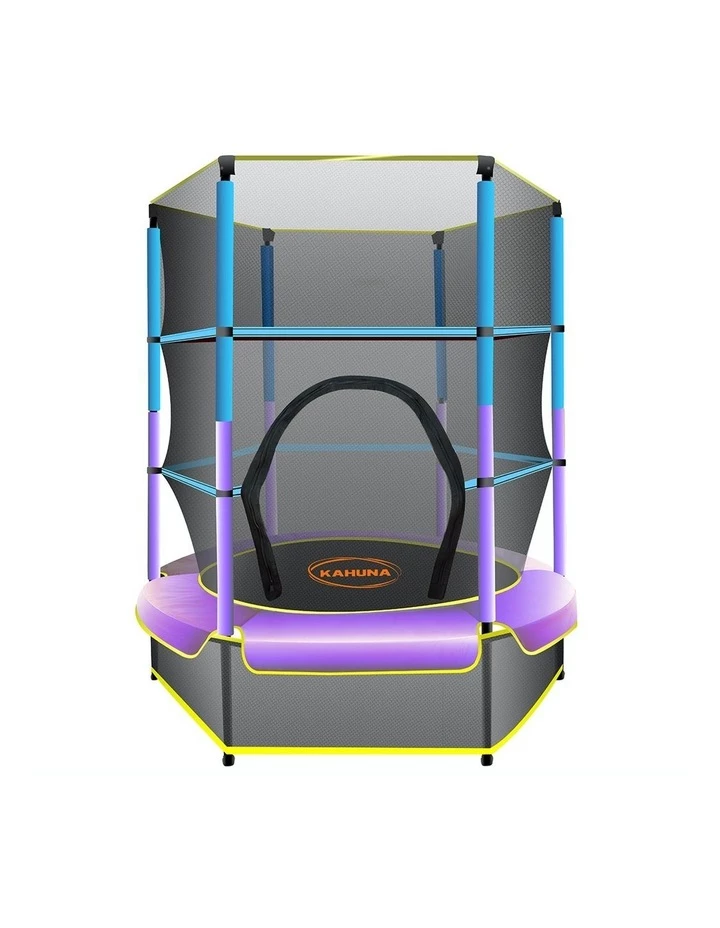 Brand new 😍 Kahuna 4.5ft Trampoline Round Free Safety Net Spring Pad Cover Mat Outdoor Blue Purple ❤️
