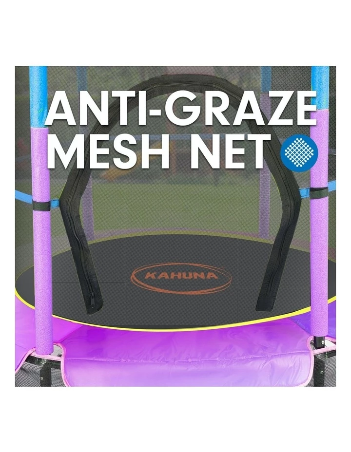 Brand new 😍 Kahuna 4.5ft Trampoline Round Free Safety Net Spring Pad Cover Mat Outdoor Blue Purple ❤️ - Image 4