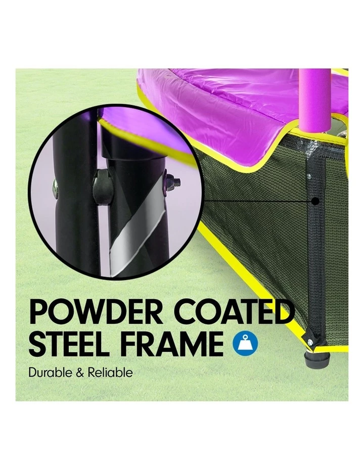 Brand new 😍 Kahuna 4.5ft Trampoline Round Free Safety Net Spring Pad Cover Mat Outdoor Blue Purple ❤️ - Image 5