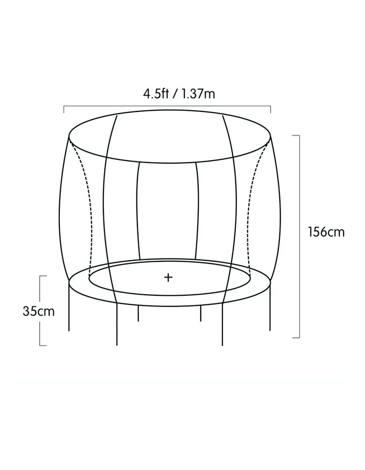 Brand new 😍 Kahuna 4.5ft Trampoline Round Free Safety Net Spring Pad Cover Mat Outdoor Blue Purple ❤️ - Image 6