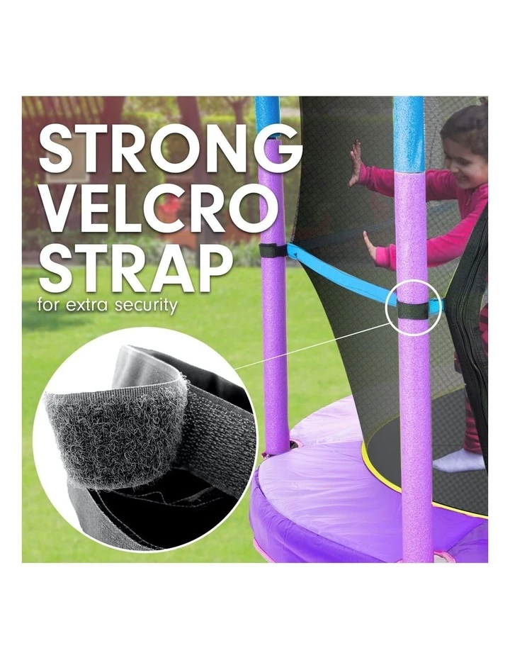 Brand new 😍 Kahuna 4.5ft Trampoline Round Free Safety Net Spring Pad Cover Mat Outdoor Blue Purple ❤️ - Image 7