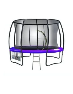 Deals 🔔 Kahuna 8ft Trampoline Free Ladder Spring Mat Net Safety Pad Cover Round Enclosure Purple 👍