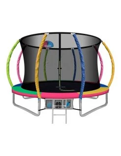 Top 10 ⭐ Everfit 10FT Trampoline Round Trampolines With 🏀 Basketball Hoop Kids Present Gift Enclosure Safety Net Pad Outdoor Multi-coloured 😀