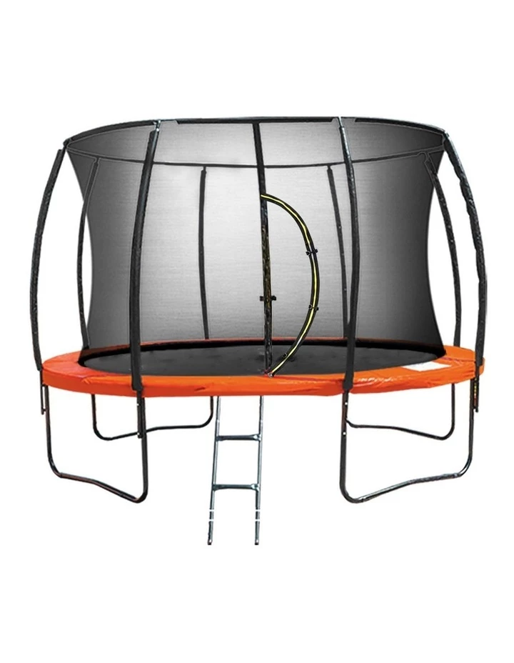 Outlet ❤️ New Kids Gift Kahuna 14ft Trampoline Free Safety Net Spring Pad Mat Orange/Blue 😀