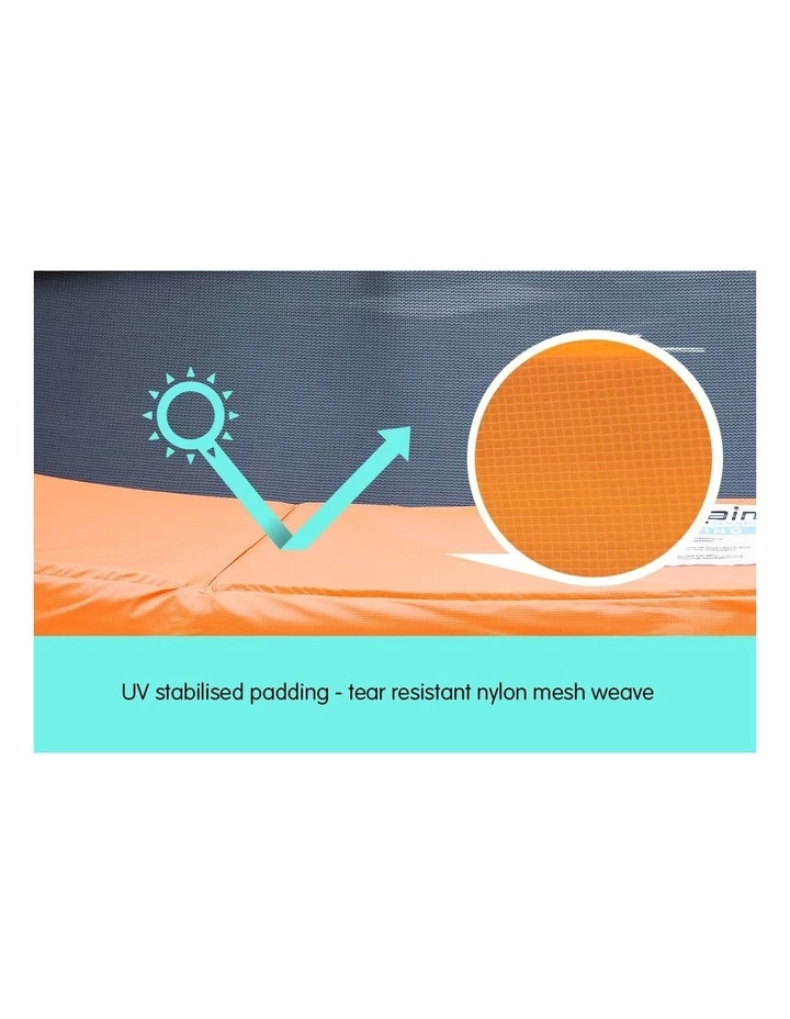 Outlet ❤️ New Kids Gift Kahuna 14ft Trampoline Free Safety Net Spring Pad Mat Orange/Blue 😀 - Image 3