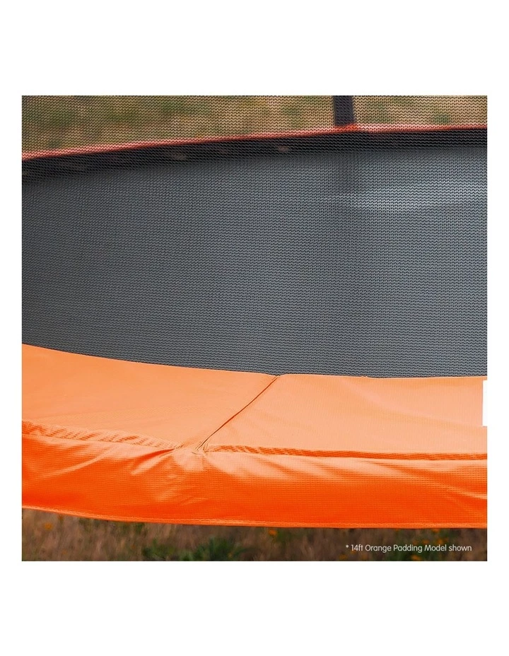 Flash Sale ⌛ New Kids Gift Kahuna 14ft Trampoline Free Safety Net Spring Pad Mat With 🏀 Basketball Orange/Blue 👏 - Image 3