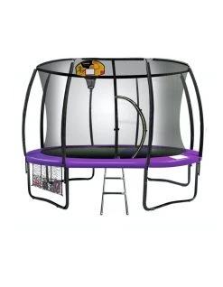 Brand new 😉 Kahuna 14ft Trampoline Free Safety Net Spring Pad Cover Mat 🏀 Basketball Set Purple ✔️