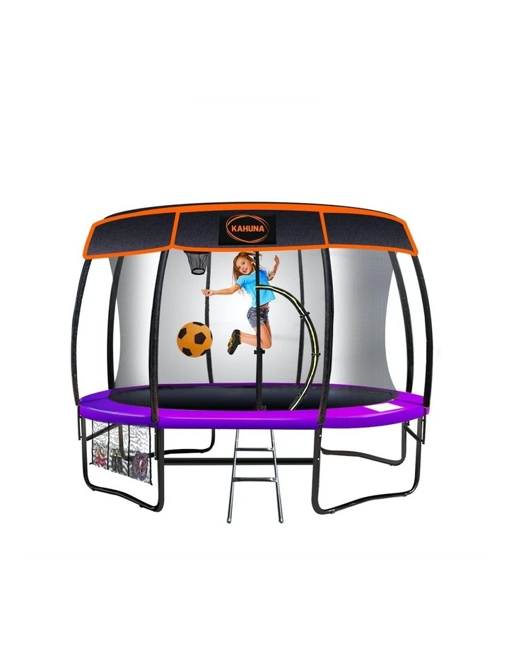 Buy ๐งจ Kahuna 14ft Trampoline Free Safety Net Spring Pad Cover Mat Roof ๐ Basketball Set Purple ๐ฅ