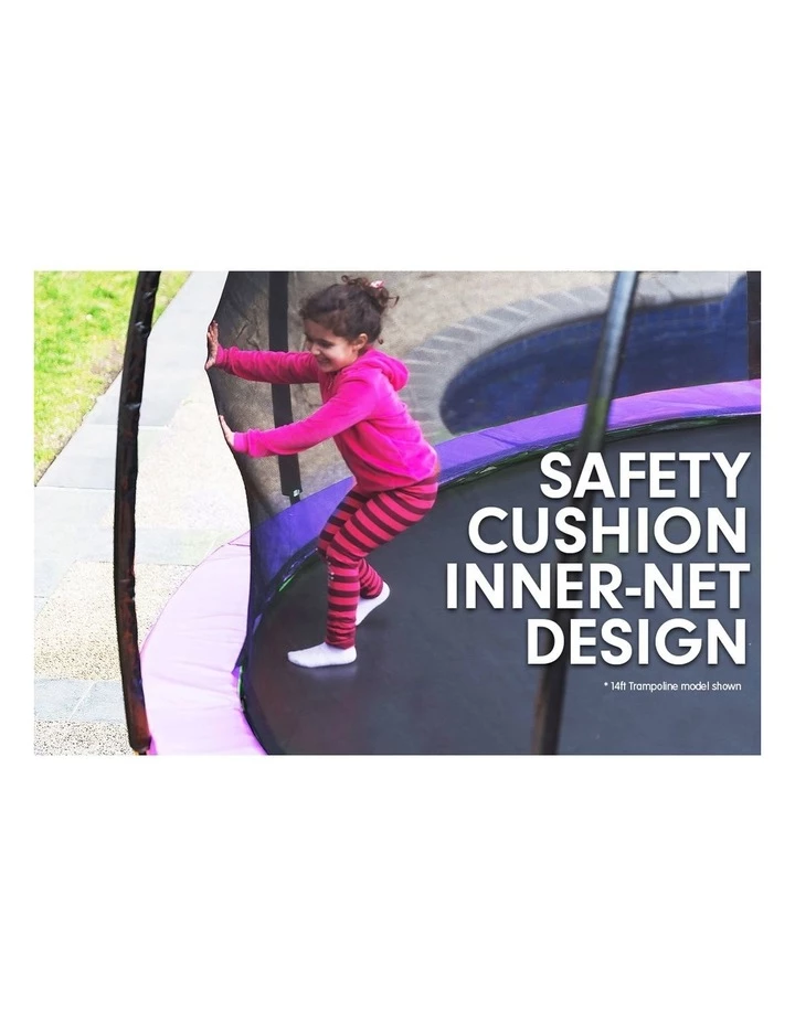 Buy ๐งจ Kahuna 14ft Trampoline Free Safety Net Spring Pad Cover Mat Roof ๐ Basketball Set Purple ๐ฅ - Image 6
