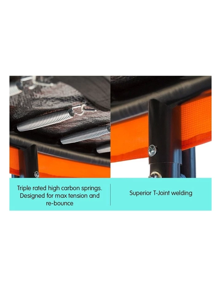 Brand new ๐ Kahuna 16ft Round Spring Trampoline Free Safety Net Pad Cover Mat Ladder Orange/Blue ๐คฉ - Image 5