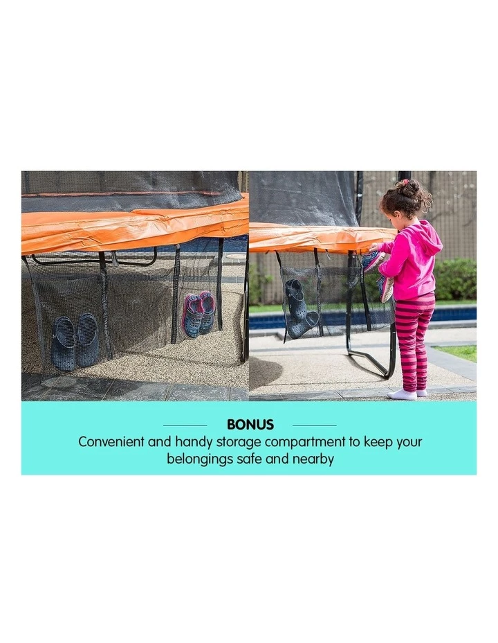 Brand new ๐ Kahuna 16ft Round Spring Trampoline Free Safety Net Pad Cover Mat Ladder Orange/Blue ๐คฉ - Image 6