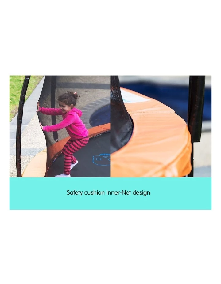 Brand new ๐ Kahuna 16ft Round Spring Trampoline Free Safety Net Pad Cover Mat Ladder Orange/Blue ๐คฉ - Image 7