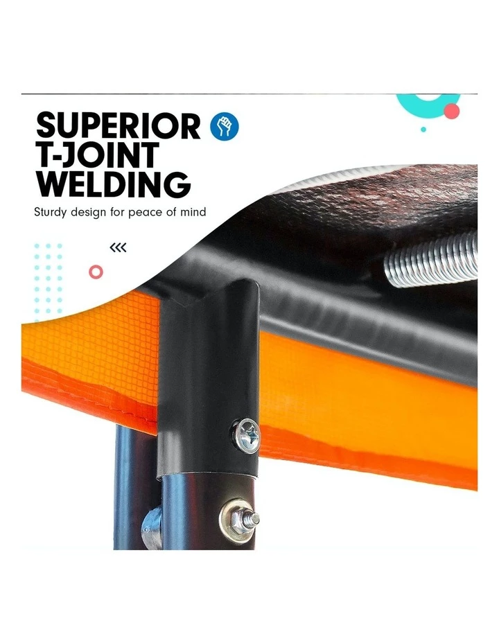 Best Pirce π Kahuna 16ft Trampoline Kahuna Jumper Outdoor Round Pad Mat Net Ladder Roof Orange 𧨠- Image 6