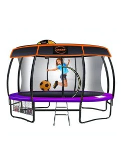 Buy 👏 Kahuna 16ft Trampoline Safety Net Spring Pad Cover Mat Roof 👟 Shoe Bag 🏀 Basketball Set- Purple ✨