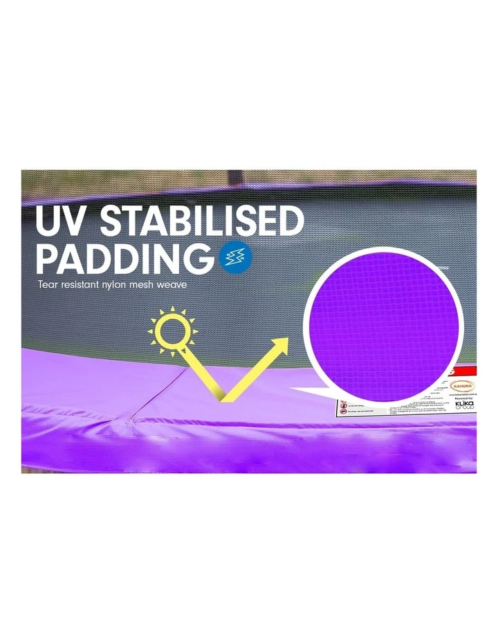 Buy ๐ Kahuna 16ft Trampoline Safety Net Spring Pad Cover Mat Roof ๐ Shoe Bag ๐ Basketball Set- Purple โจ - Image 2