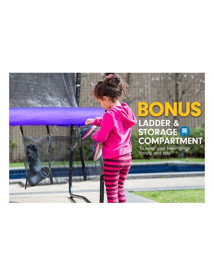 Buy ๐ Kahuna 16ft Trampoline Safety Net Spring Pad Cover Mat Roof ๐ Shoe Bag ๐ Basketball Set- Purple โจ - Image 3