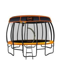Wholesale π Kahuna Trampoline 12ft Free Safety Net Spring Pad Roof Mat Ladder π Basketball - Orange π―