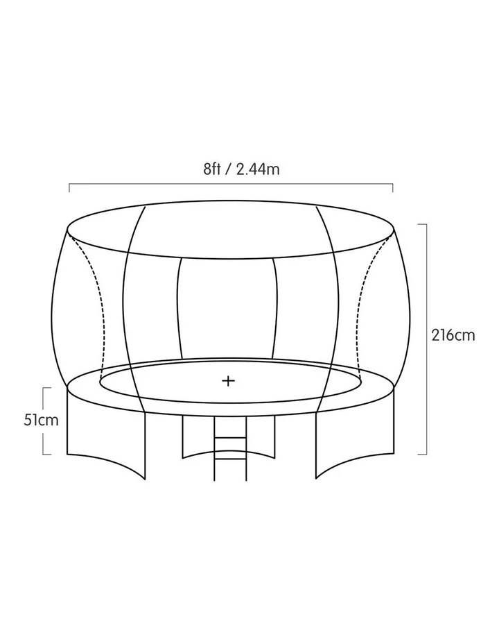 Outlet โจ Trampoline Kahuna Jumper Outdoor Round Pad Mat Net Ladder Pink ๐งจ - Image 6