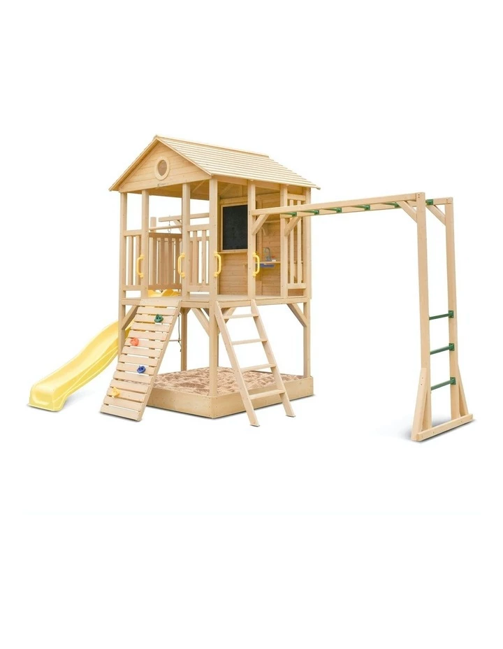 Budget ๐ Lifespan Kids Kingston Cubby House With Yellow Slide ๐ - Image 3