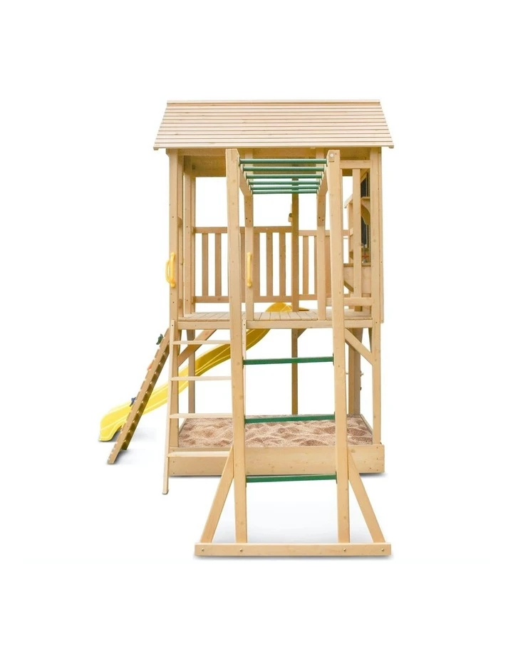Budget ๐ Lifespan Kids Kingston Cubby House With Yellow Slide ๐ - Image 4