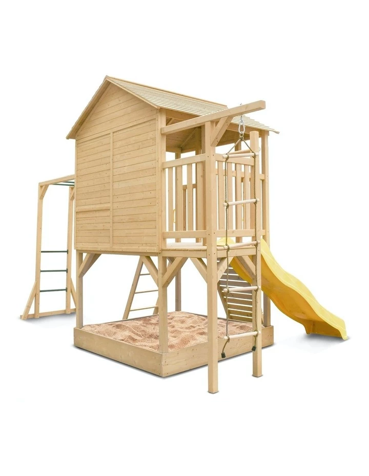 Budget ๐ Lifespan Kids Kingston Cubby House With Yellow Slide ๐ - Image 5