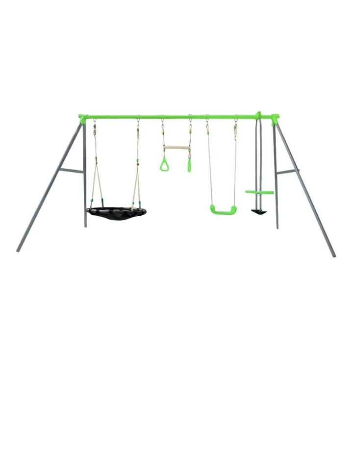 Buy ๐ฅ Lifespan Kids Lynx 4 Station Swing Set Green/Black ๐